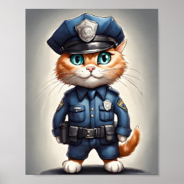 Un gato Naranja en arte acuático con uniforme de p