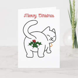 Un gato Navidad divertido Personalizado gato