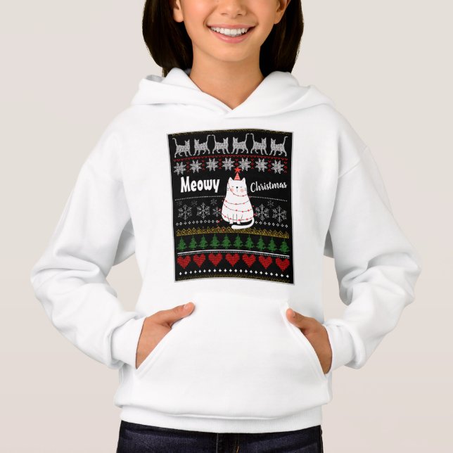 Un gato nórdico de Navidades Meowy graciosos (Anverso)