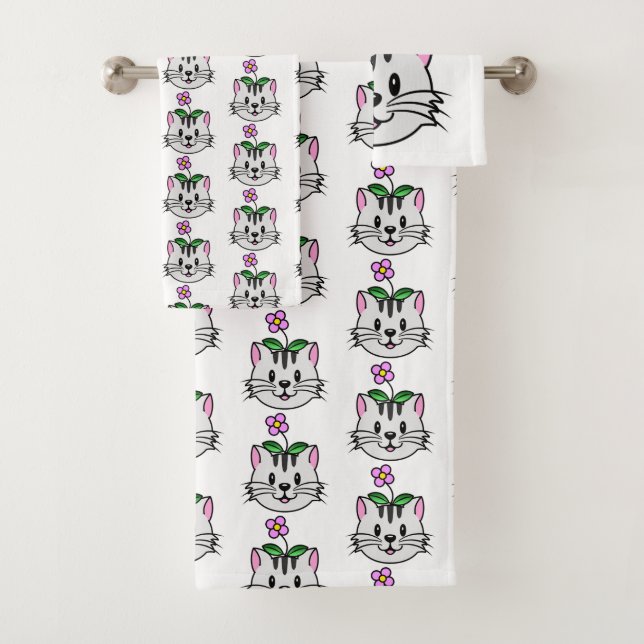 Un gato Personalizado con flor en la cabeza (In situ)