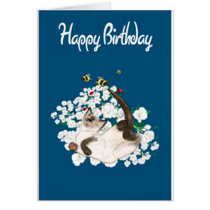 Un gato siamés juguetón