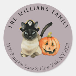 Un gato siamés pirata | Devolver etiqueta de direc