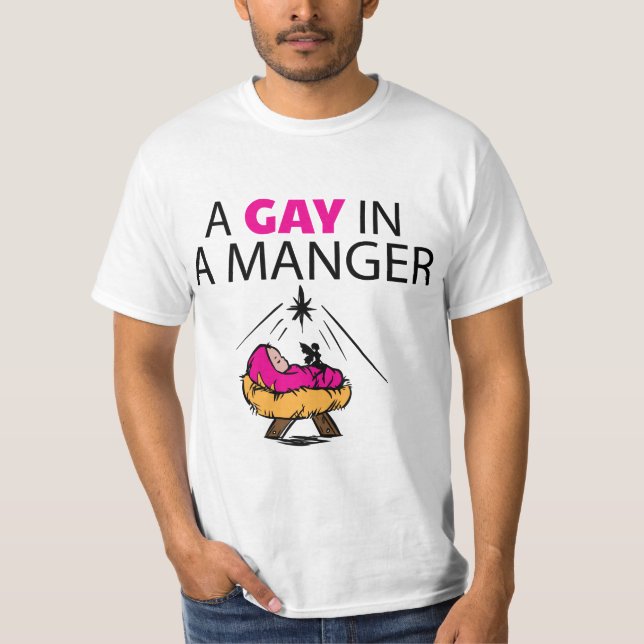 Un gay en una camiseta del valor del pesebre (Anverso)
