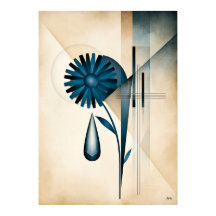 Un gota sostiene el cielo Arte geométrico de agua