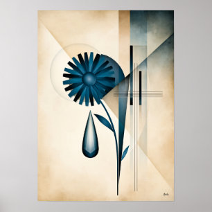 Un gota sostiene el cielo Arte geométrico de agua