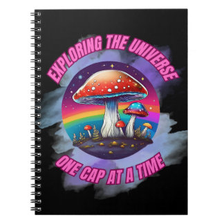 Un gracioso cuaderno de eslogan de hongos