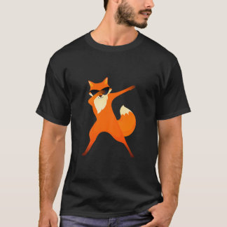 Un gracioso Zorro con camiseta de lentes de sol