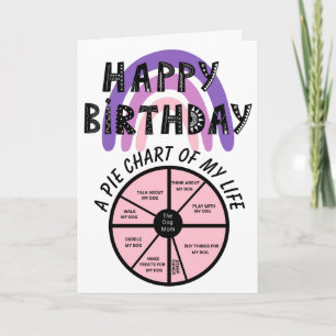Un gráfico de tarta de mi vida como una tarjeta de