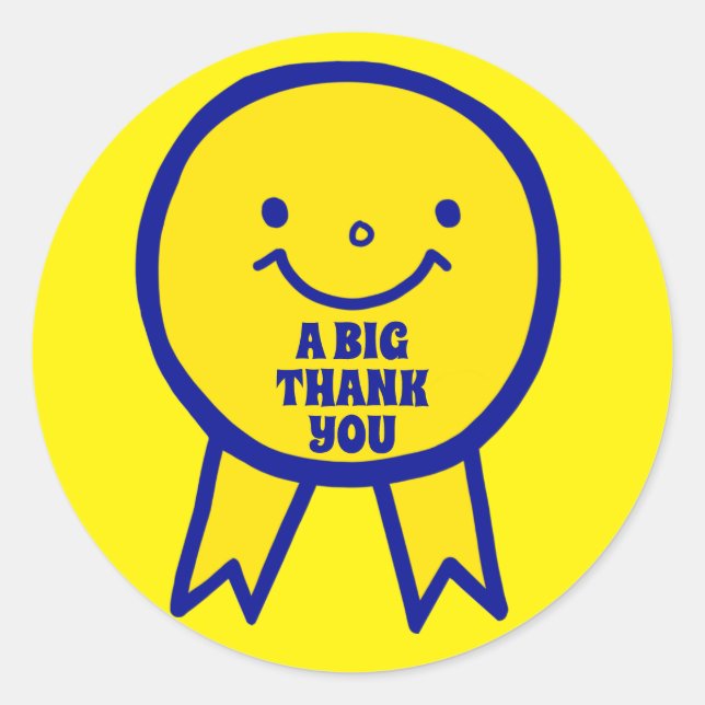 UN GRAN ADHESIVO DE SONRISA DE GRACIAS (Anverso)