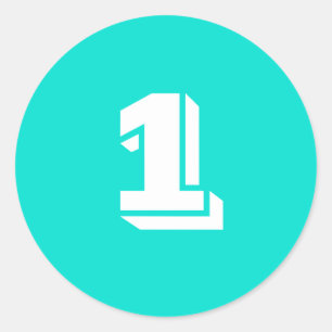 Un gran número de turquesas redondas Pegatinas po