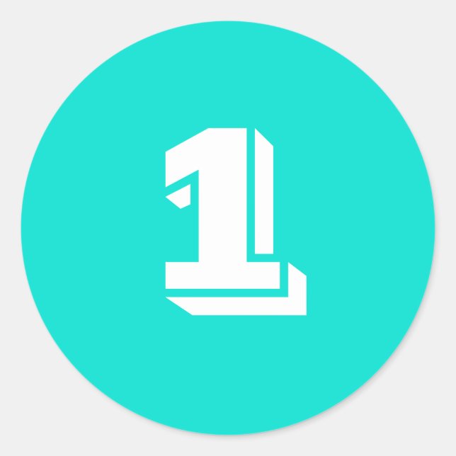 Un gran número de turquesas redondas Pegatinas por (Anverso)