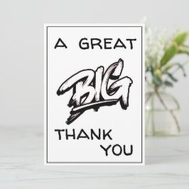 Un grandioso agradecimiento tipografía garabatos n