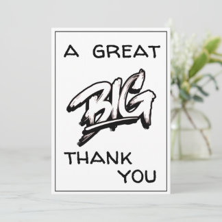 Un grandioso agradecimiento tipografía garabatos n