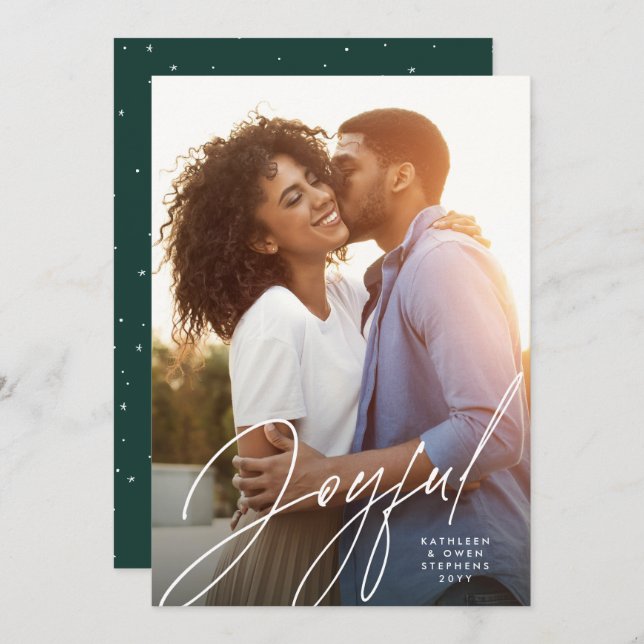 Un guion alegre y moderno, un Navidad con fotos ve (Anverso / Reverso)