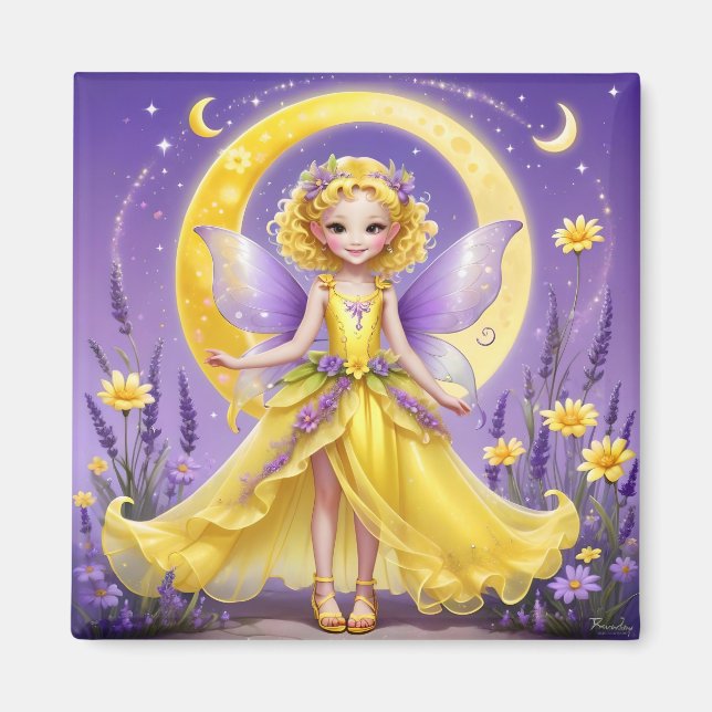 Un Hada - imán amarillo (Frente)