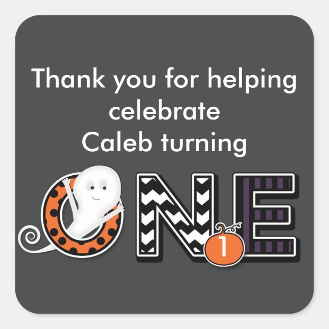 UN Halloween otoño Fiesta Pegatina (Anverso)