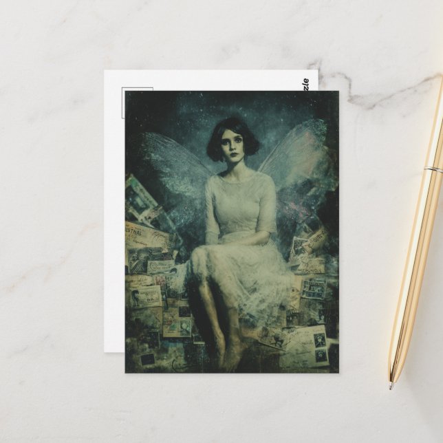 Un hato lindo se sienta en una tela de postales vi (Anverso/Reverso In Situ)