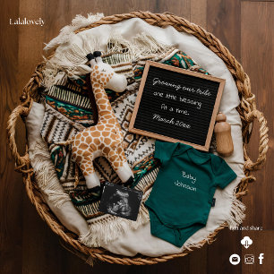Un hermoso anuncio de embarazo boho vintage
