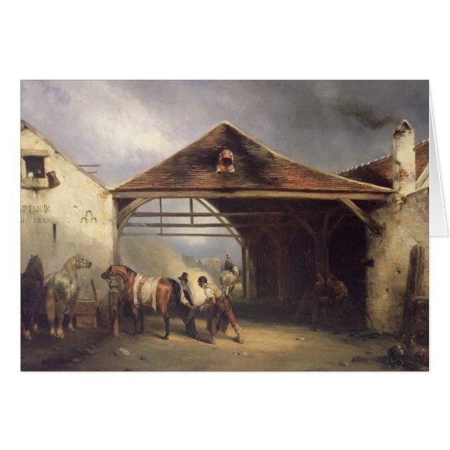 Un herrador que calza un caballo (Anverso (Horizontal))