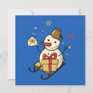 Un Hombre De Nieve Aburrido En Una Llanta