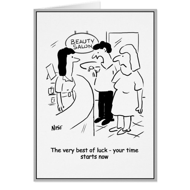 Un hombre en un salón de belleza dice que tu tiemp (Frente)