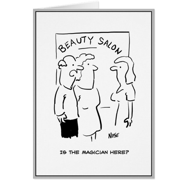 Un hombre pidió un mago en un salón de belleza. (Frente)