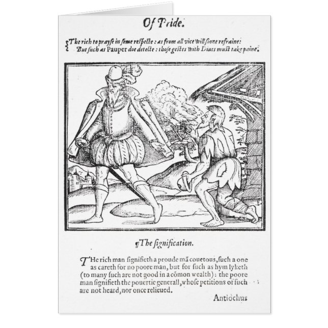 Un hombre rico desprecia a un mendigo desigual (Frente)