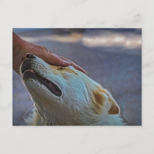 Un hombre y su perro, postal