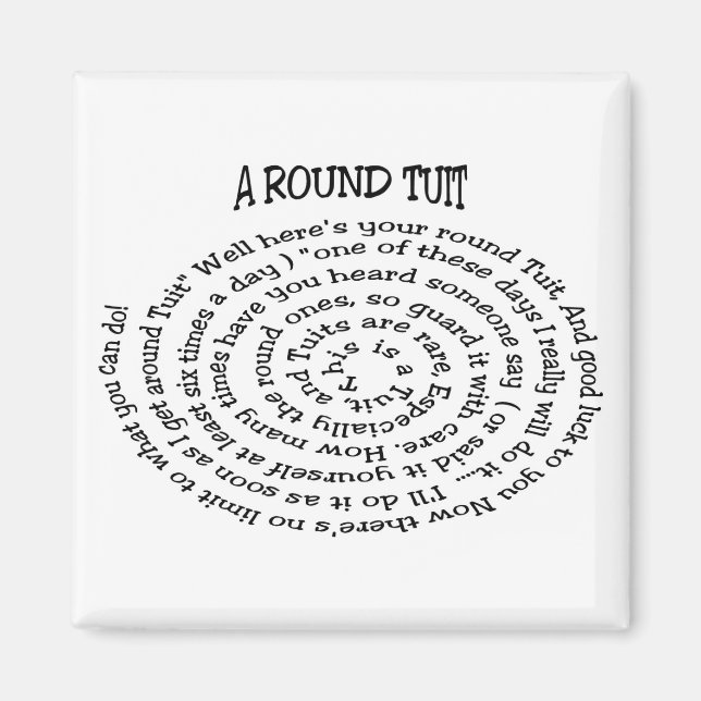 Un imán circular de tuit (Frente)