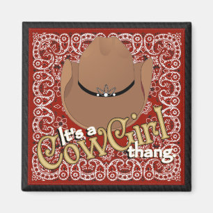 Un imán de la vaca Thang Red Bandana