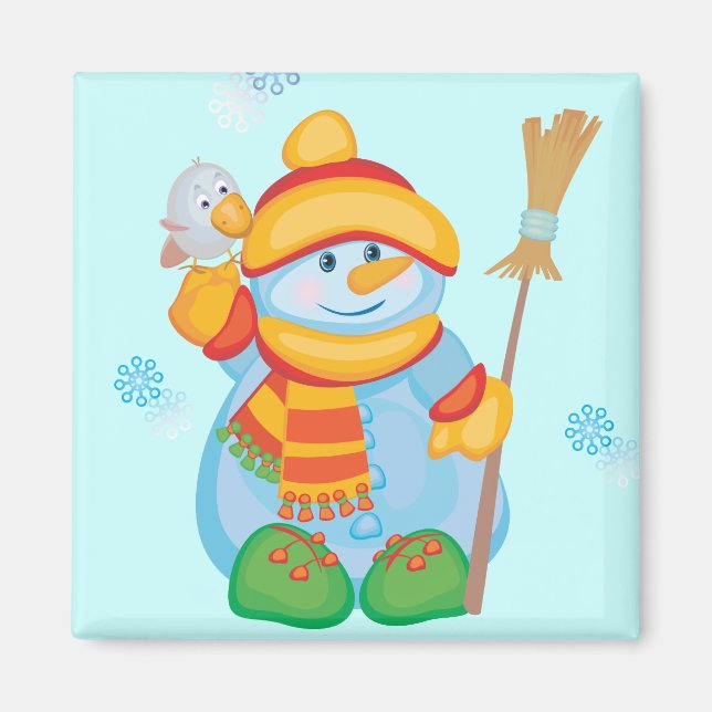 Un imán de muñeca de nieve para dar (Frente)