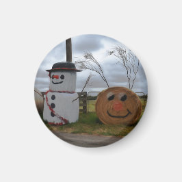 Un imán de Navidades de granjas