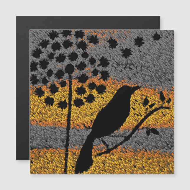 Un imán de pájaro entre las plumas (Anverso/Reverso)