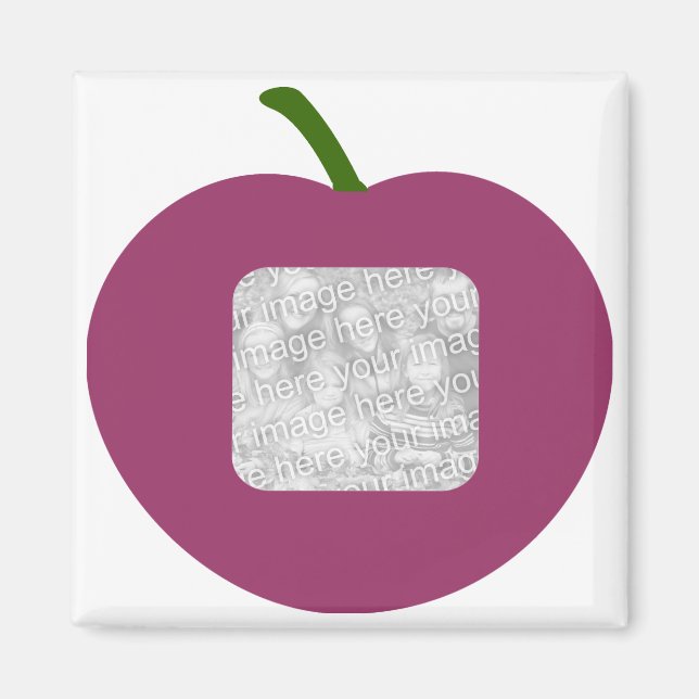 Un imán de plantilla de marco de Plum (Frente)