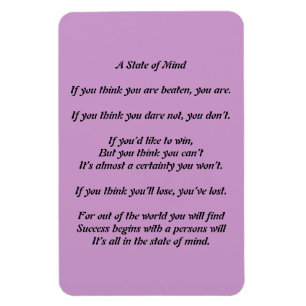 Un imán de poema del estado mental