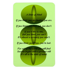 Un imán de poema sobre el estado mental