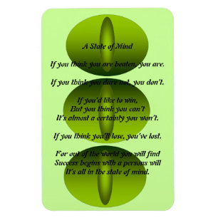 Un imán de poema sobre el estado mental