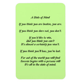 Un imán de poema sobre el estado mental