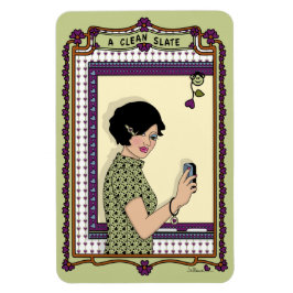 Un imán de refrigerador Slate_A_4x6 limpio