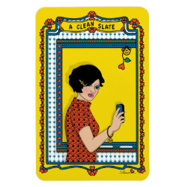 Un imán de refrigerador Slate_B_4x6 limpio