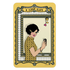 Un imán de refrigerador Slate_C_4x6 limpio