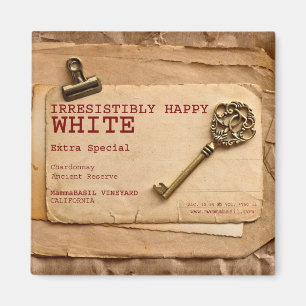 ¡Un imán de vino blanco irresistiblemente feliz!