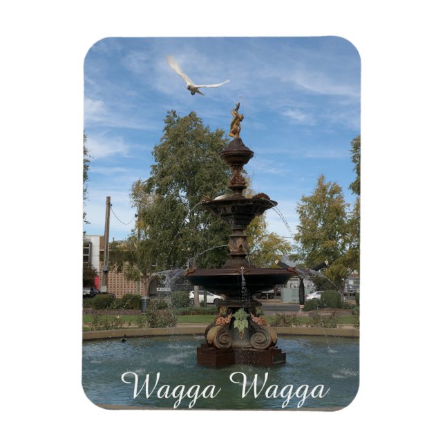 Un imán flexible con una foto de Wagga Wagga (Vertical)