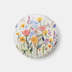 Un imán floral caprichoso, flores silvestres