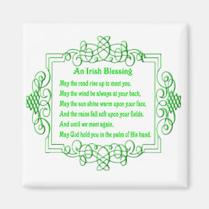 Un imán irlandés de bendición