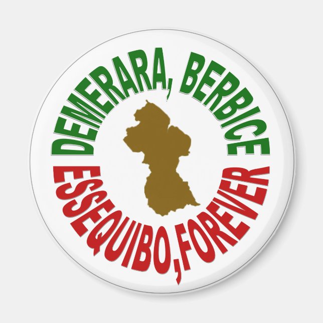 Un imán refrigerador de Guyana (Frente)