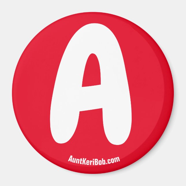 Un imán refrigerador rojo (Frente)