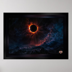 Un impresionante eclipse solar con arte de Xzendor