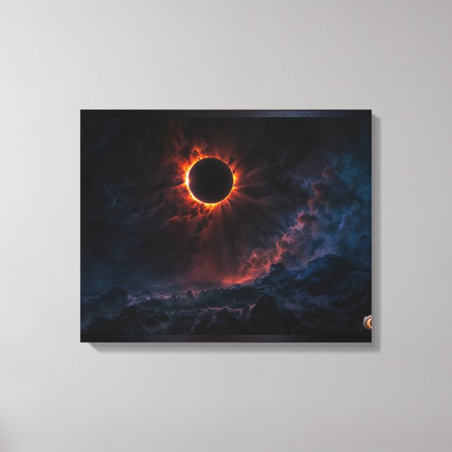Un impresionante eclipse solar con arte de Xzendor (Anverso)