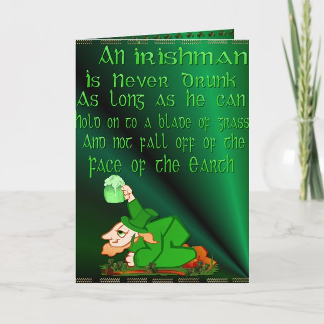 Un Irlandés Nunca Está Borrado... Tarjeta (Anverso)